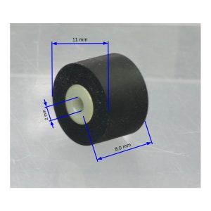 Pinch roller 11 x 8 x 2 mm for cassette players