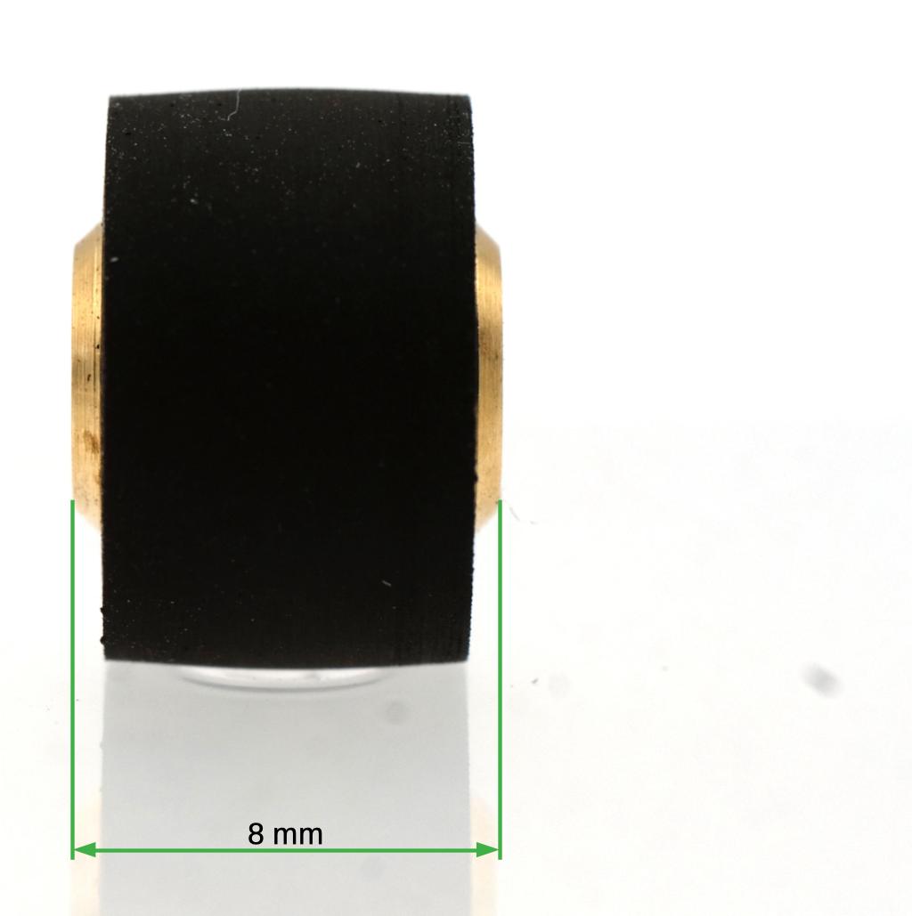 Pinch roller 11x8x2 mm brass version for cassette decks - Image 4